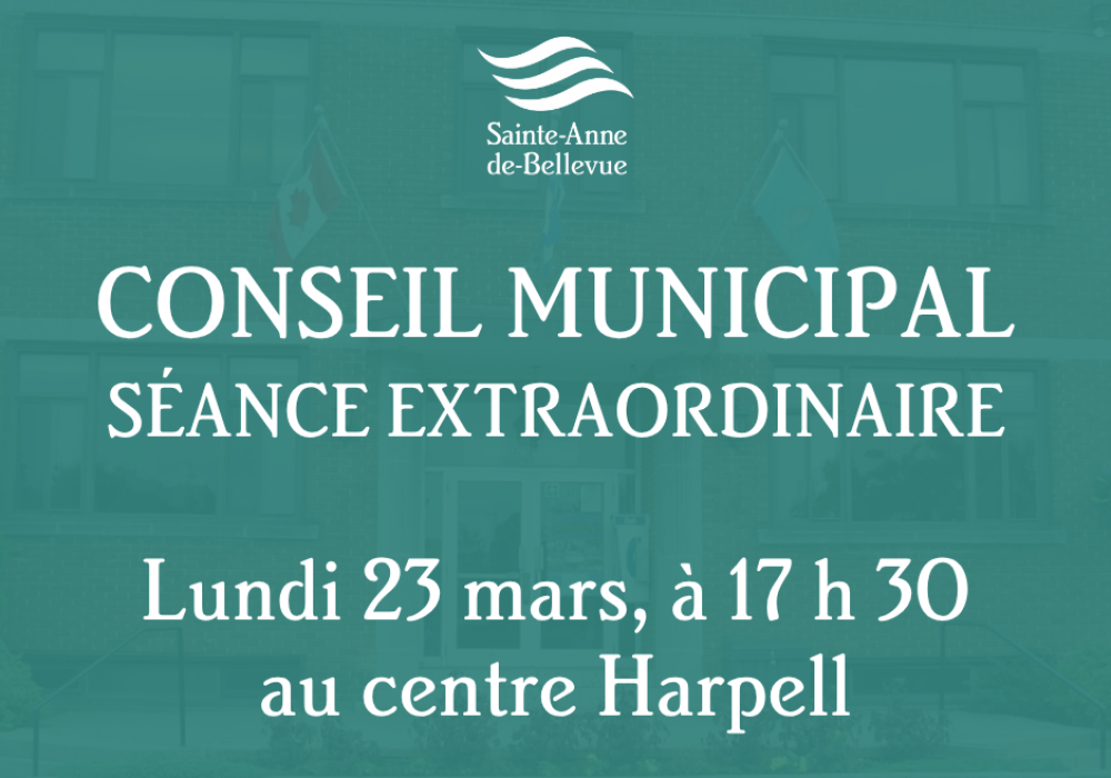 Conseil municipal : séance extraordinaire du 23 mars