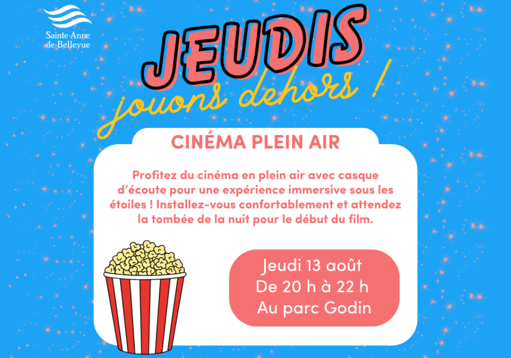 Jeudis Jouons Dehors : Cinéma plein air