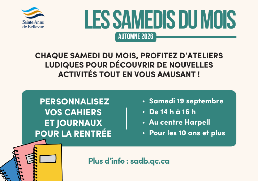 Samedis du mois – Personnaliser vos cahiers et journaux pour la rentrée 