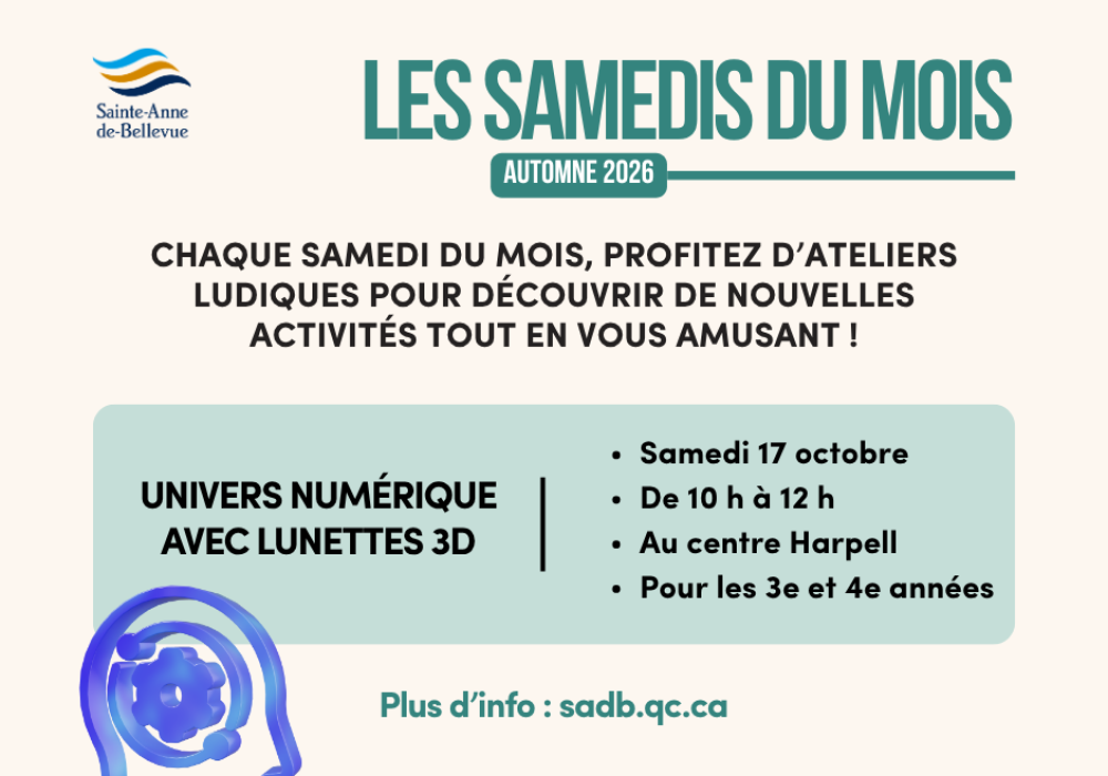 Samedis du mois – Univers numérique avec lunettes 3D