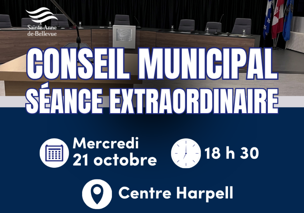 S&eacute;ance extraordinaire du conseil municipal - 21 octobre 2026
