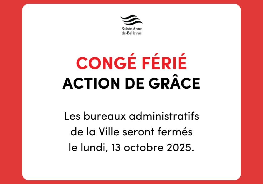 Fermeture des bureaux : l’Action de grâce