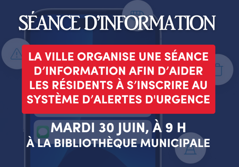  Inscrivez-vous &agrave; Urgences SADB, le nouveau syst&egrave;me d&rsquo;alertes d&rsquo;urgence de la Ville de Sainte-Anne-de-Bellevue