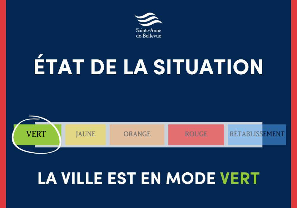 &Eacute;tat de la situation : la Ville a activ&eacute; le mode VERT (14 octobre 2026)