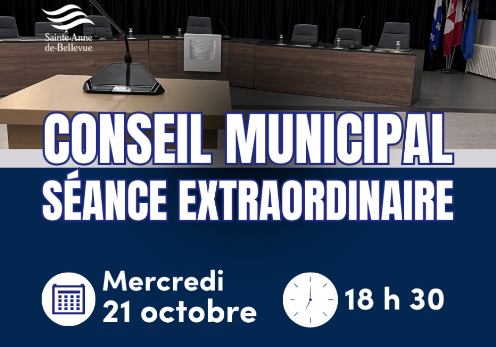 S&eacute;ance extraordinaire du conseil municipal - 21 octobre 2026