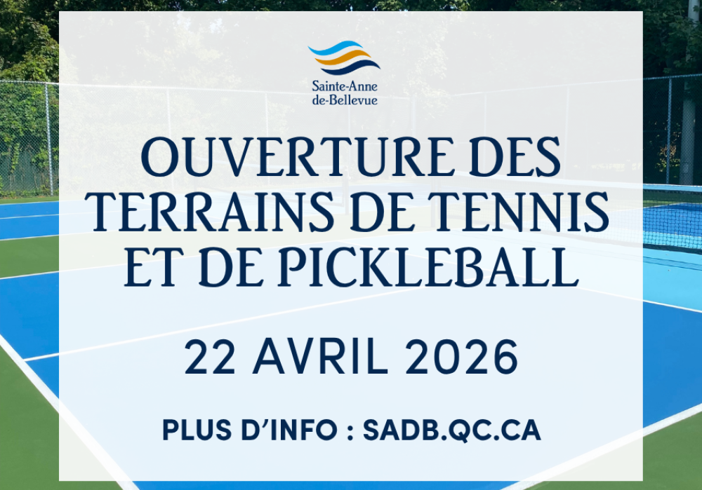 Ouverture des terrains de tennis et pickleball