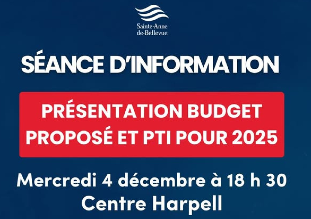 S&eacute;ance d&rsquo;information pour pr&eacute;senter le budget et le PTI de 2025