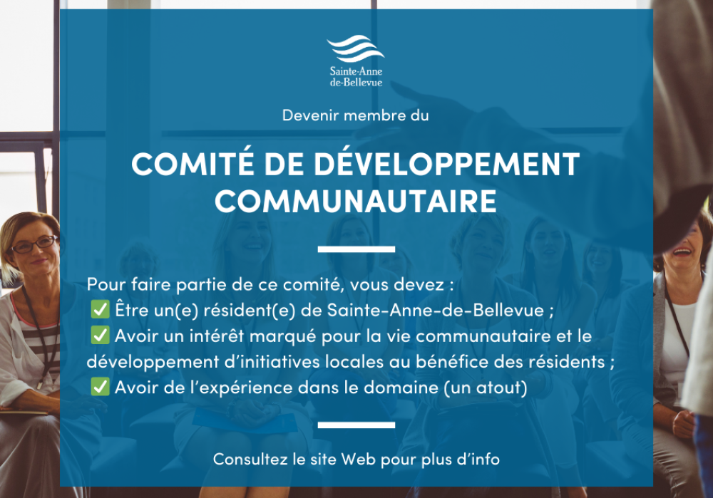 Devenir membre du Comit&eacute; de d&eacute;veloppement communautaire