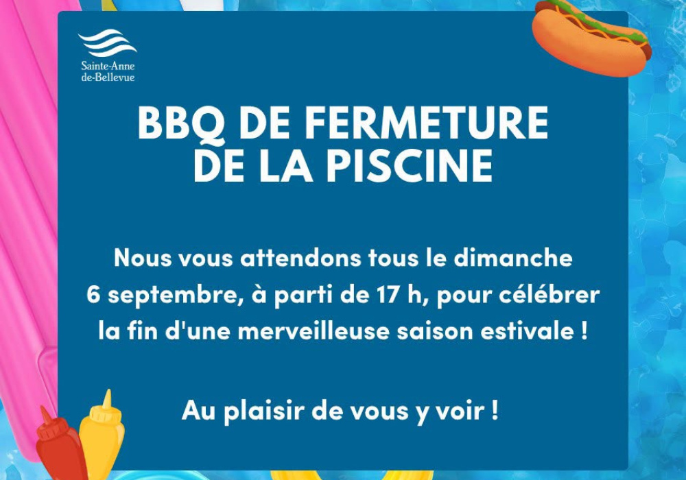 Report du BBQ de fermeture de la piscine municipale