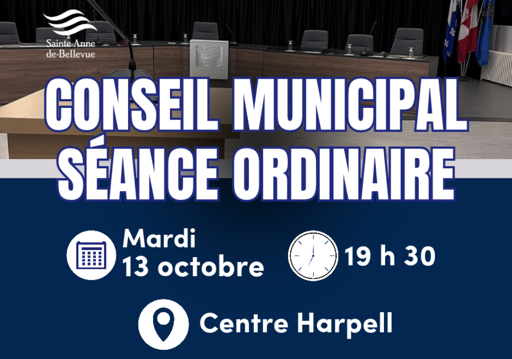 Conseil municipal : s&eacute;ance ordinaire du 13 octobre