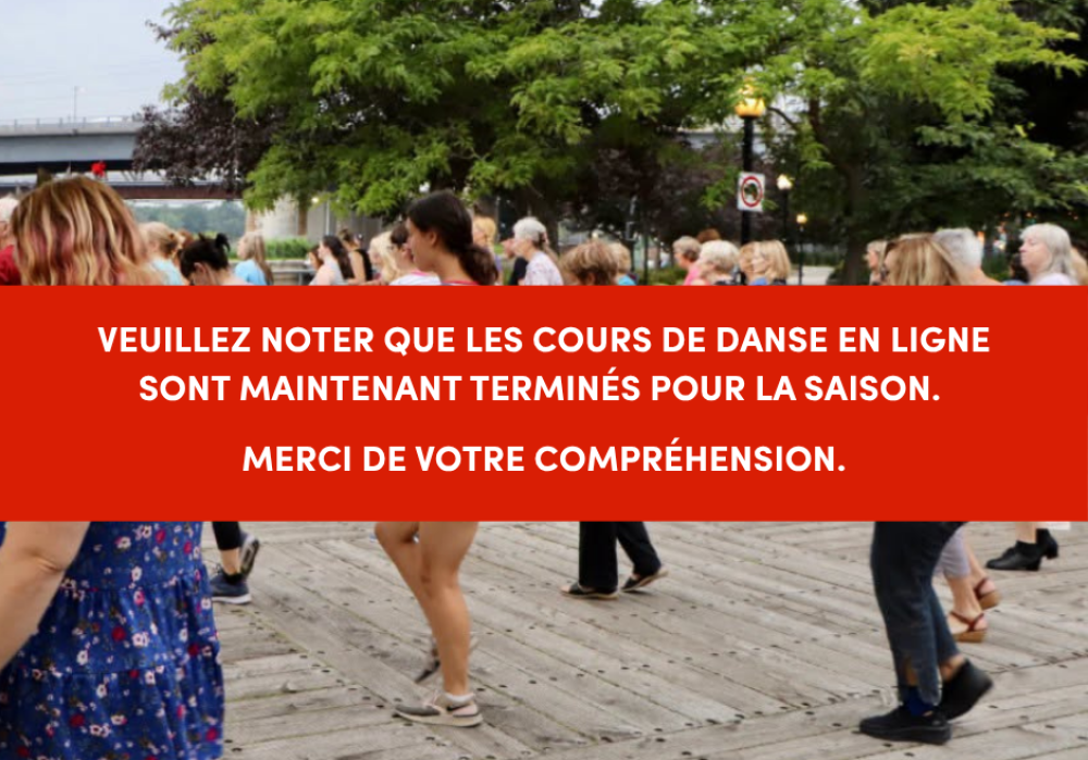 Fin des cours de danse en ligne : Saison 2026